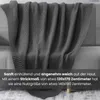 Kuscheldecke Strick OEKO-TEX 140x190 dunkelgrau - warme Produktbild-Vorschau 2