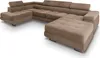 A large, sectional U-shaped sofa in a beige-brown color, shown from a slight angle. Produktbild-Vorschau