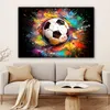 Leinwand Bilder 120x80 cm - Graffiti Fußball, moderne Produktbild-Vorschau 6