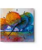 Wanduhr - Quadrat - Glasuhr - Bäume Wiese Sommer - 30x30cm Produktbild-Vorschau 1