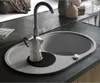 vidaXL Évier en granit simple bassin ovale gris Voir les images du produit 8