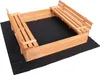 Sandkasten mit Deckel 2 Sitzbänke 98 x 98 x 21 cm, Produktbild-Vorschau 1