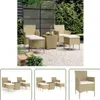 The Living Store 5-tlg. Garten-Bistro-Set Poly Rattan und Produktbild-Vorschau 1