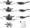 A collection of kitchenware items with measurement labels. Produktbild-Vorschau