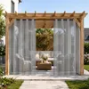 Outdoor Vorhang mit Ösen Wasserdicht Transparent Gardinen Produktbild-Vorschau 4