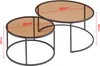Two nesting coffee tables with round glass tops and metal frames. Náhľad obrázku produktu