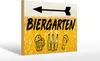 Holzschild Hinweis Biergarten links Bier Schild, 30x20 cm, Produktbild-Vorschau 2