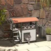 PawHut kattenhuis met bitumen dak, 2 verdiepingen, Productafbeelding-voorbeeld 2