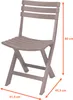 Chaise pliante en plastique 80 x 45 cm - marron - jardin et Voir les images du produit 1