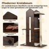 COSTWAY Kratzbaum Holz, 120cm, Katzenbaum mit Kratzsäule, 3 Produktbild-Vorschau 7
