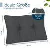 Beautissu Lounge Kissen Outdoor Grau XLuna, 60x40cm Produktbild-Vorschau 3