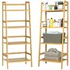 Casaria Scaffale Multiuso Bambù 4 Ripiani 123x48x32cm Anteprima dell’immagine prodotto 3