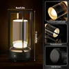 Tragbare Innen-/Außentischlampe aus Metall, kabellose Produktbild-Vorschau 3