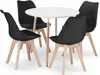 Jídelní set 1 + 4, stůl KAMI 80x80 bílý + židle BALI MARK Náhled obrázku produktu 1