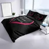 Mikrofaser Bettwäsche 2- teilig Set 135x200cm Schwarz Herz Produktbild-Vorschau 5