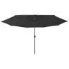 vidaXL Sonnenschirm mit LED-Beleuchtung 400 cm Schwarz Produktbild-Vorschau 6