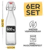 Praknu 6-delige set glazen flessen van 500 ml met Productafbeelding-voorbeeld 9