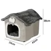 Lit pour chats Cave à chats en peluche Chaud pour l'hiver Voir les images du produit 2