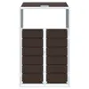 vidaXL Contenitore per rifiuti per 1 contenitore Marrone Anteprima dell’immagine prodotto 6