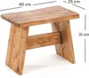 SITZBÄNKCHEN "SCHEMEL 40" | Mahagoni, 31x40x25cm | Produktbild-Vorschau 2