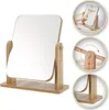 ECARLA - Miroir cosmétique rectangulaire en bois Voir les images du produit 1