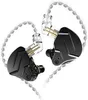 A pair of black in-ear monitor headphones with clear plastic accents and gold connectors, shown against a white background. Podgląd zdjęcia produktu