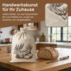 2 Stück Groß Brotbeutel Leinen, 30*40 cm, Brotaufbewahrung, Produktbild-Vorschau 5