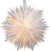 A white paper star lantern with internal lights. Podgląd zdjęcia produktu