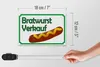 Holzschild Hinweis 18x12cm Bratwurst Verkauf Restaurant Produktbild-Vorschau 5