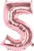 XL Folienballons Zahl 86 cm groß - Rose Gold - Luft oder Produktbild-Vorschau 1