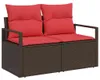 vidaXL Sofa Set mit Kissen 6 pcs Braun Poly Rattan Produktbild-Vorschau 4