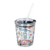 Relaxdays Glasbecher mit Deckel & Strohhalm, 4er Set, mit Produktbild-Vorschau 11