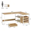 Bureau d'angle de 150 cm, bureau réversible avec tiroirs et Voir les images du produit 9