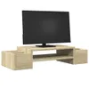 vidaXL Stojan na monitor s úložným prostorem Sonoma dub Náhled obrázku produktu 3