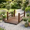 Pont de jardin COSTWAY avec garde-corps, pont pour bassin, Voir les images du produit 8