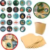 A collage of Christmas-themed advent calendar stickers, paper bags, and a kraft paper holder. Produktbild-Vorschau