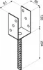 A technical drawing of a U-shaped post support bracket with dimensions indicated. Náhled obrázku produktu