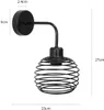 ZMH nástenné svietidlo nástenná lampa vintage retro čierna Náhľad obrázku produktu 2