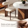 Lot de 2 chaises de salle à manger, dossier cylindrique Voir les images du produit 3