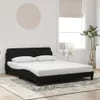 vidaXL Rám postele "Dover" černý 160x200 cm sametový Náhled obrázku produktu 2