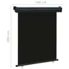vidaXL Balkon-Seitenmarkise 145x250 cm Schwarz Produktbild-Vorschau 11