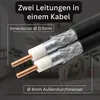 PremiumX 10m Sat Koaxial Kabel 90dB Twin Mini 2 x 4mm Produktbild-Vorschau 3