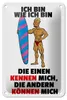 Blechschild Spruch 12x18cm einen kennen mich anderen können Produktbild-Vorschau 1