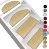 Stair mats are shown on white stairs, with a color palette on the right. Produktbild-Vorschau