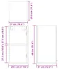 vidaXL Nástěnná skříň Lyon Sonoma dub 29,5x31x60 cm Náhled obrázku produktu 8