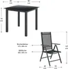 Juskys Aluminium Gartengarnitur Milano Gartenmöbel Set mit Produktbild-Vorschau 9