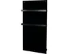 A black wall-mounted heater with two towel rails. Náhľad obrázku produktu