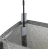 A close-up view of the top edge of a fabric laundry basket, showing a black support rod and gray fabric loops. Náhled obrázku produktu