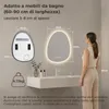 Espejo de baño iluminado S'AFIELINA, diseño asimétrico, 60 Vista previa de la imagen del producto 2