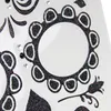 Halloween Gesichts-Tattoo "Skelett" | Schwarz Glitzer Produktbild-Vorschau 3